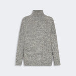 WEEKEND MAX MARA WKDBorgia High Neck Wool Jumper in Medium Grey Mouline