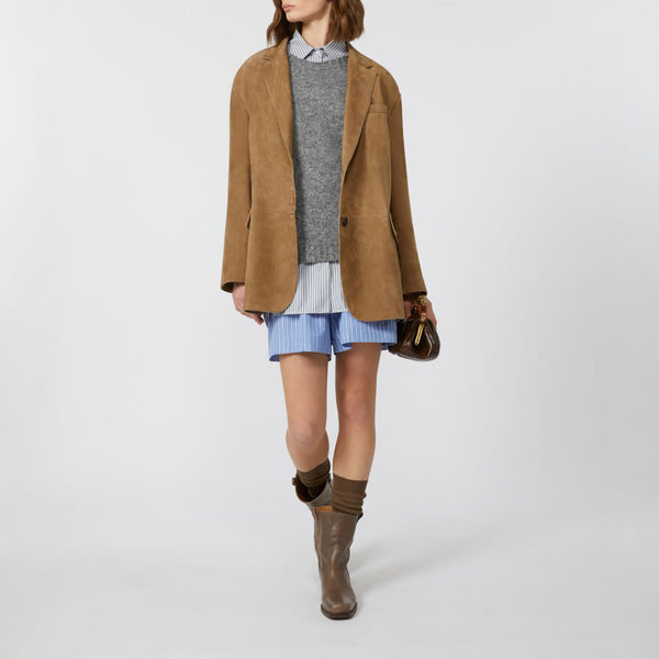 WEEKEND MAX MARA Ghiacci Alpaca and Cotton Sweater in Grey