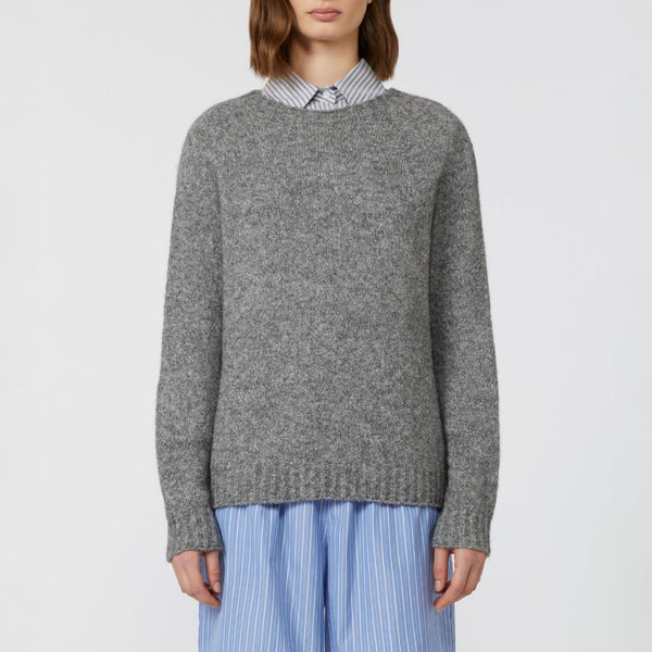WEEKEND MAX MARA Ghiacci Alpaca and Cotton Sweater in Grey