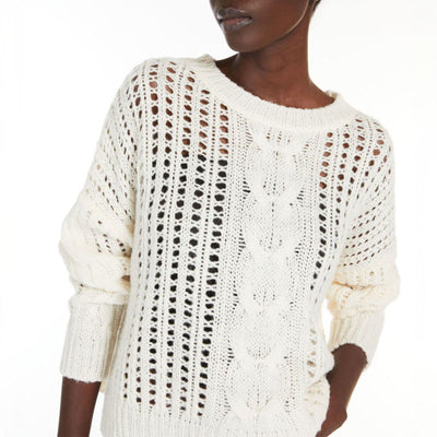 WEEKEND MAX MARA Grammo Oversized Wool Sweater in Ecru