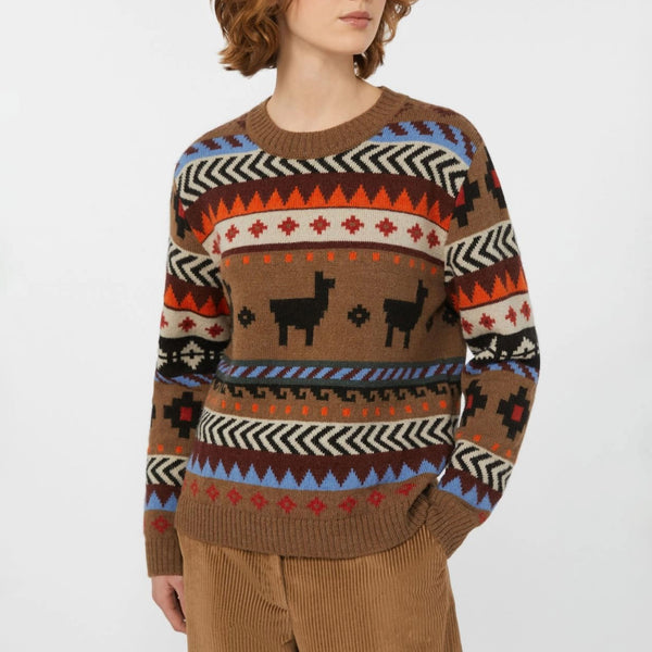 WEEKEND MAX MARA Quirite Jacquard Jumper in Camel