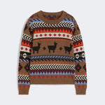 WEEKEND MAX MARA Quirite Jacquard Jumper in Camel