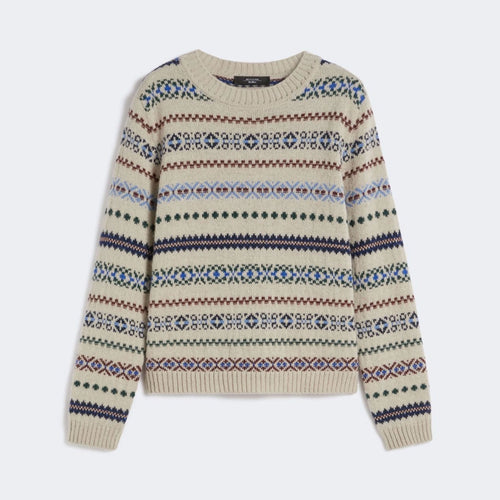 WEEKEND MAX MARA Quirite Jacquard Jumper in Ecru