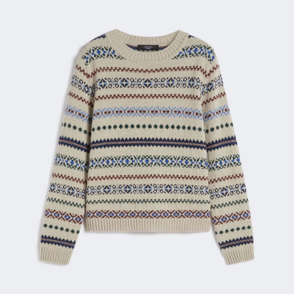 WEEKEND MAX MARA Quirite Jacquard Jumper in Ecru