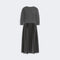 WEEKEND MAX MARA WKDCalco Pleated Midi Dress with Cable Knit Jumper in Dark Grey