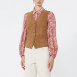 WEEKEND MAX MARA WKDVetusta Suede Waistcoat in Brown