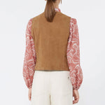 WEEKEND MAX MARA WKDVetusta Suede Waistcoat in Brown