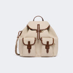 WEEKEND MAX MARA WKApopoli Cotton Canvas Backpack in Brown