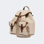 WEEKEND MAX MARA WKApopoli Cotton Canvas Backpack in Brown