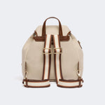 WEEKEND MAX MARA WKApopoli Cotton Canvas Backpack in Brown