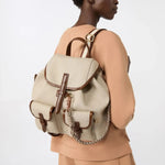 WEEKEND MAX MARA WKApopoli Cotton Canvas Backpack in Brown