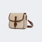 WEEKEND MAX MARA WKAgap Cotton Canvas Crossbody Bag in Brown