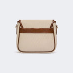 WEEKEND MAX MARA WKAgap Cotton Canvas Crossbody Bag in Brown