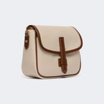 WEEKEND MAX MARA WKAgap Cotton Canvas Crossbody Bag in Brown