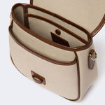 WEEKEND MAX MARA WKAgap Cotton Canvas Crossbody Bag in Brown