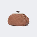 WEEKEND MAX MARA WKAere Woven Leather Bag in Tobacco