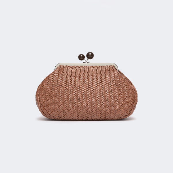 WEEKEND MAX MARA WKAere Woven Leather Bag in Tobacco