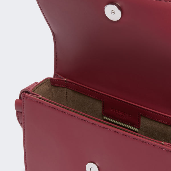 WEEKEND MAX MARA WKAPetali Smooth Calfskin Crossbody Handbag in Red