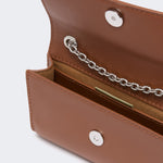 WEEKEND MAX MARA WKACalao Smooth Calfskin Wallet Chain Bag in Tobacco