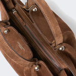 WEEKEND MAX MARA WKARio Calfskin Suede Tote Bag in Chocolate