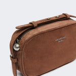 WEEKEND MAX MARA WKAStruzzo Suede Calfskin Camera Bag in Chocolate