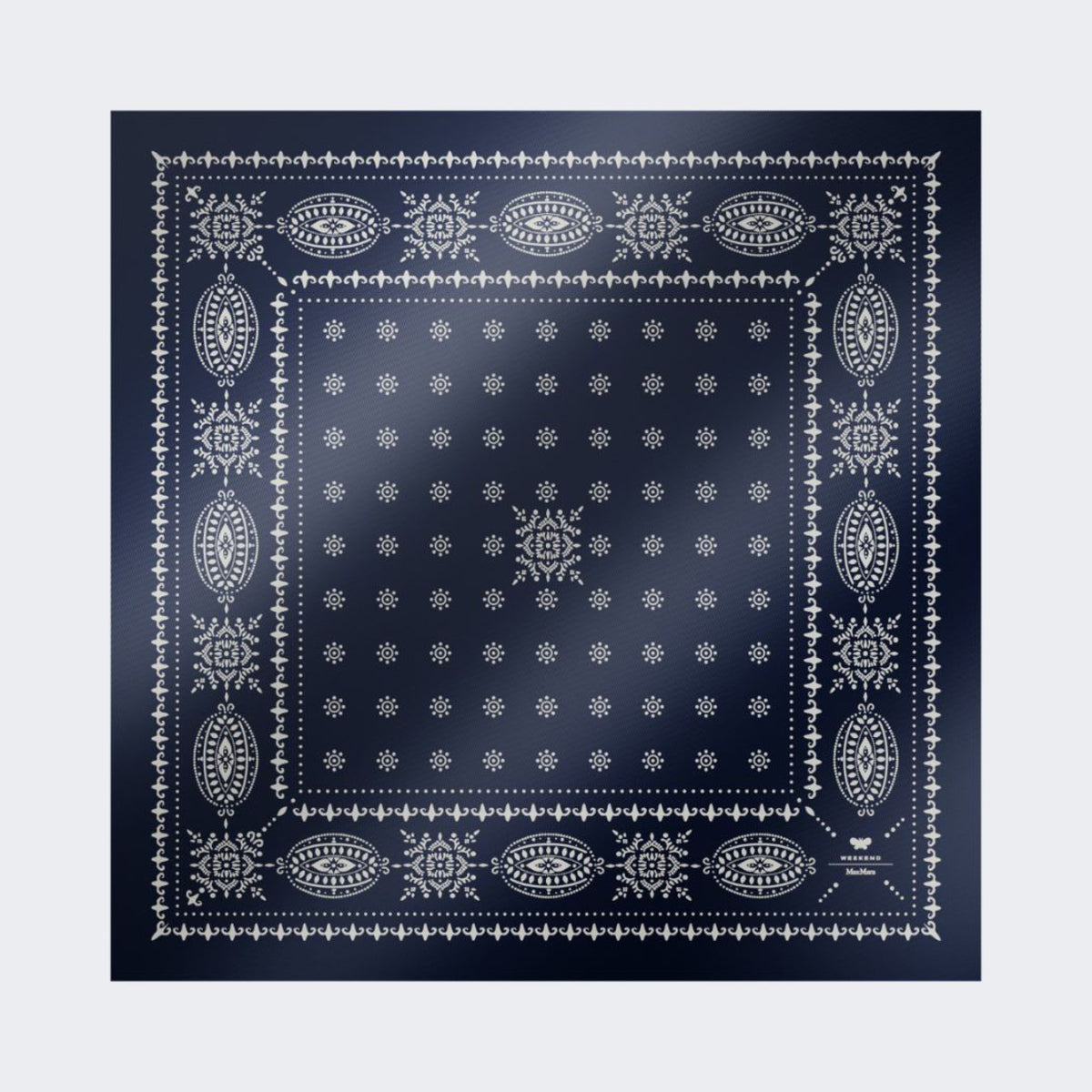WEEKEND MAX MARA Siam Square Scarf in Ultramarine