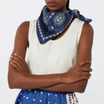 WEEKEND MAX MARA Siam Square Scarf in Ultramarine