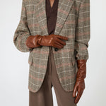 WEEKEND MAX MARA WKASenape Soft Nappa Lambskin Gloves in Tobacco