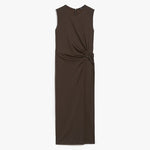 Locusta Jersey Dress in Dark Brown