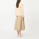 WEEKEND MAX MARA WKDDestino Technical Fabric and Cotton Dress in Hazelnut Brown