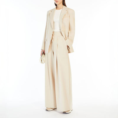 WEEKEND MAX MARA Romagna Jersey Drawstring Trousers in Sand