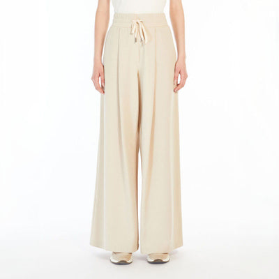WEEKEND MAX MARA Romagna Jersey Drawstring Trousers in Sand
