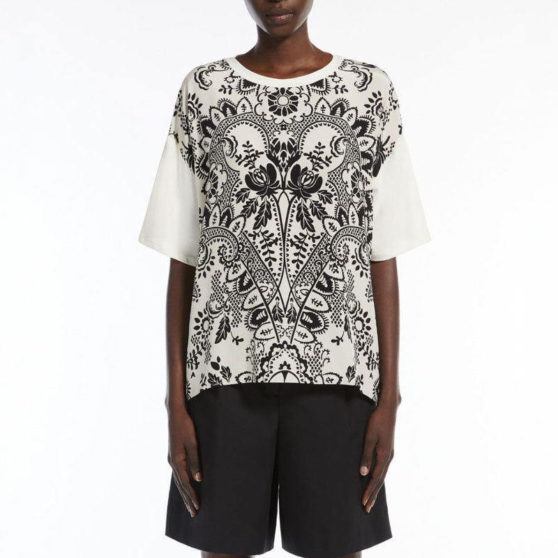 WEEKEND MAX MARA Pampas Top in Ivory Batik