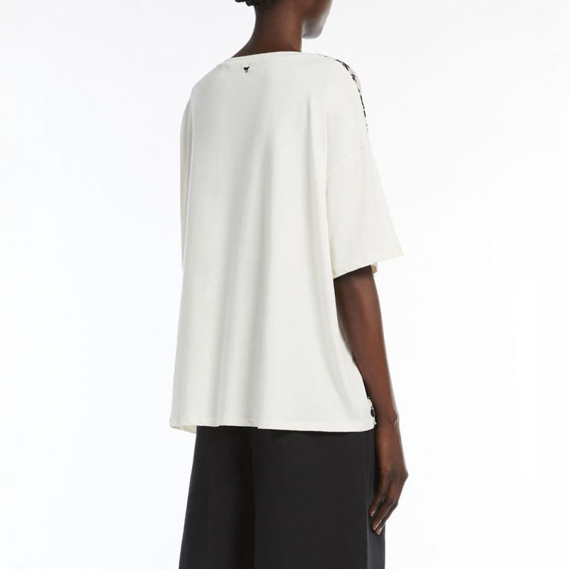 WEEKEND MAX MARA Pampas Top in Ivory Batik