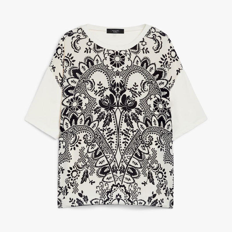 WEEKEND MAX MARA Pampas Top in Ivory Batik