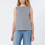 WEEKEND MAX MARA WKDMultih Stripe Tank in Navy