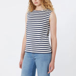 WEEKEND MAX MARA WKDMultih Stripe Tank in Navy