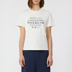WEEKEND MAX MARA Guglia Pure Cotton T-Shirt in White