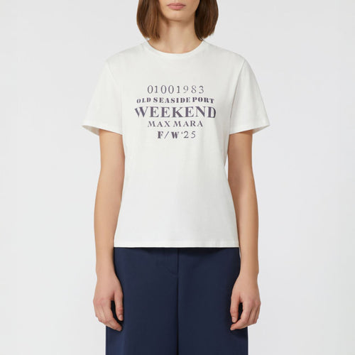 WEEKEND MAX MARA Guglia Pure Cotton T-Shirt in White