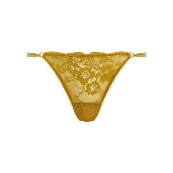 WACOAL Natsuki Lace Tanga Brief in Antique Gold