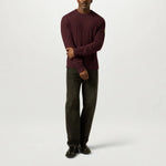 BELSTAFF Westport Crew Neck Jumper in Oxblood