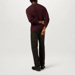 BELSTAFF Westport Crew Neck Jumper in Oxblood
