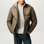 BELSTAFF Westport Crew Neck Jumper in Pale Stone