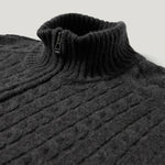 BELSTAFF Westport Quarter Zip Jumper in Charcoal Melange