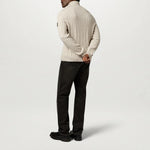 BELSTAFF Westport Quarter Zip Jumper in Pale Stone