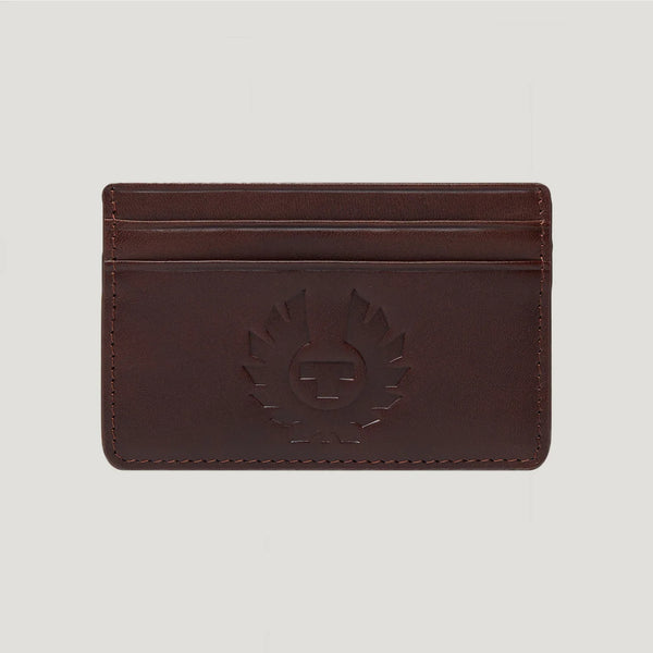 BELSTAFF Wheatle Card Holder in Antique Brown