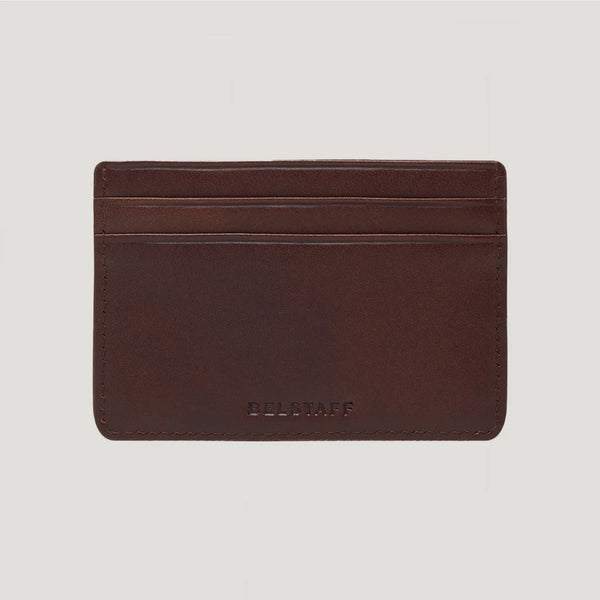 BELSTAFF Wheatle Card Holder in Antique Brown