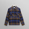 WAX LONDON Whiting Overshirt in Blue/Khaki