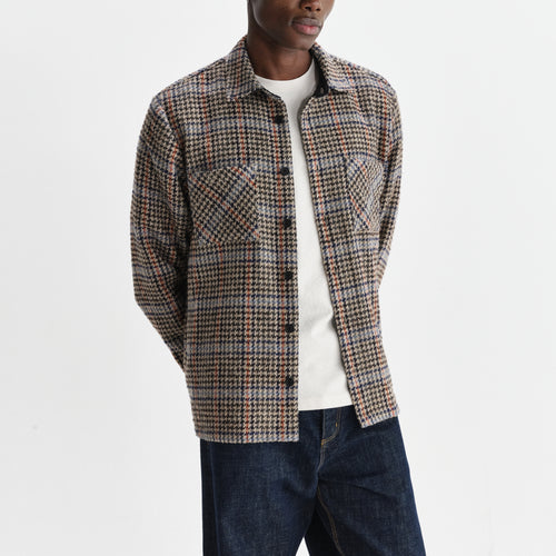 WAX LONDON Whiting Overshirt in Grey