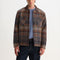 WAX LONDON Whiting Ari Wool Blend Check Overshirt in Oatmeal/Multi